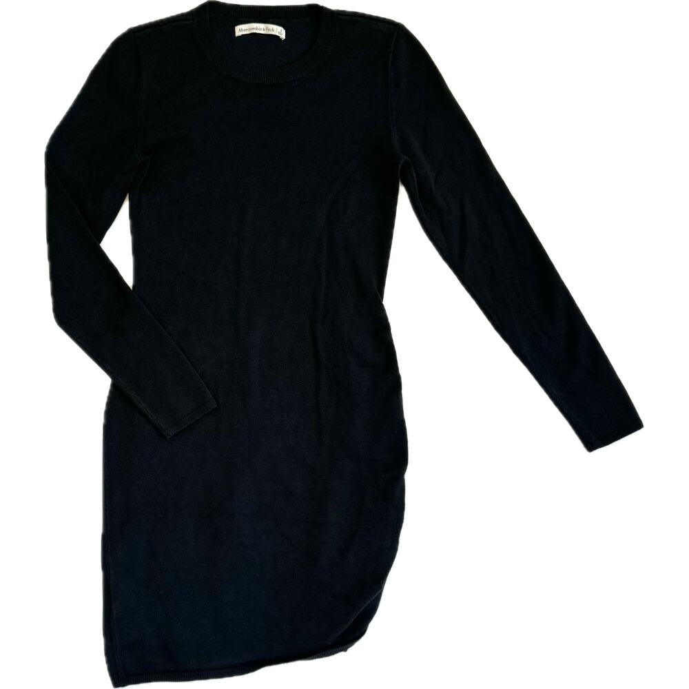 ABERCROMBIE & FITCH Stretch Knit Bodycon Mini Dress Women's Size S Black